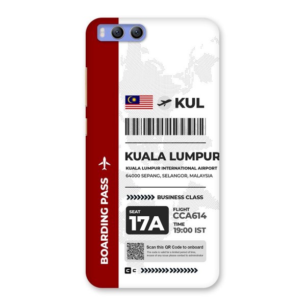 International Boarding Pass Kuala Lumpur Back Case for Xiaomi Mi 6