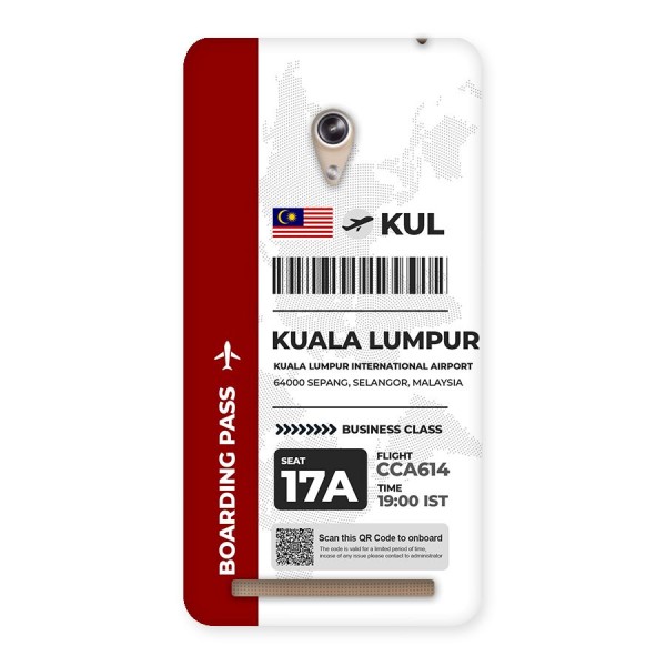 International Boarding Pass Kuala Lumpur Back Case for Zenfone 6