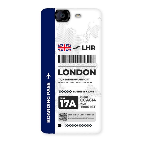 International Boarding Pass London Back Case for Canvas Knight A350