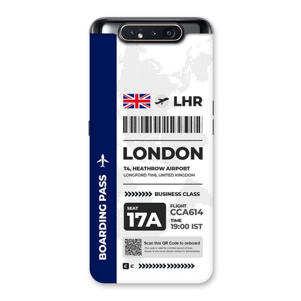 International Boarding Pass London Back Case for Galaxy A80