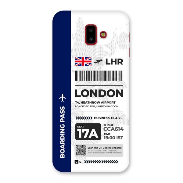 International Boarding Pass London Back Case for Galaxy J6 Plus