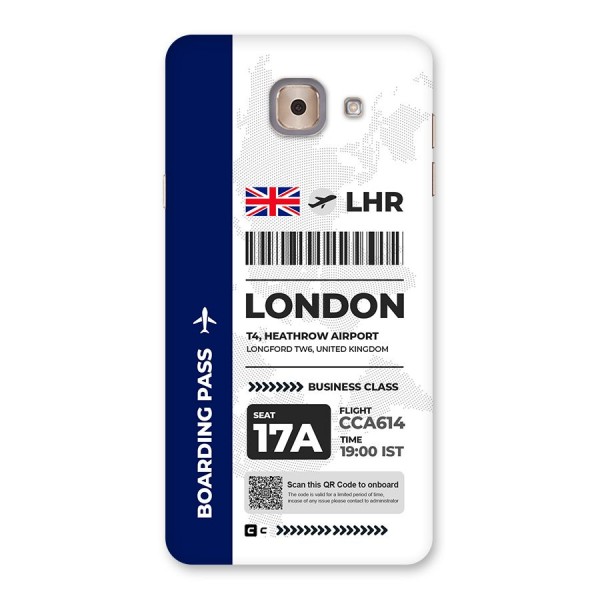 International Boarding Pass London Back Case for Galaxy J7 Max