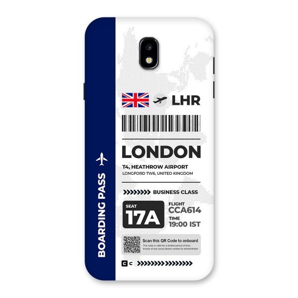 International Boarding Pass London Back Case for Galaxy J7 Pro