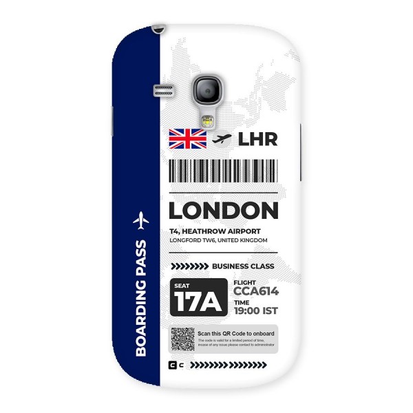 International Boarding Pass London Back Case for Galaxy S3 Mini