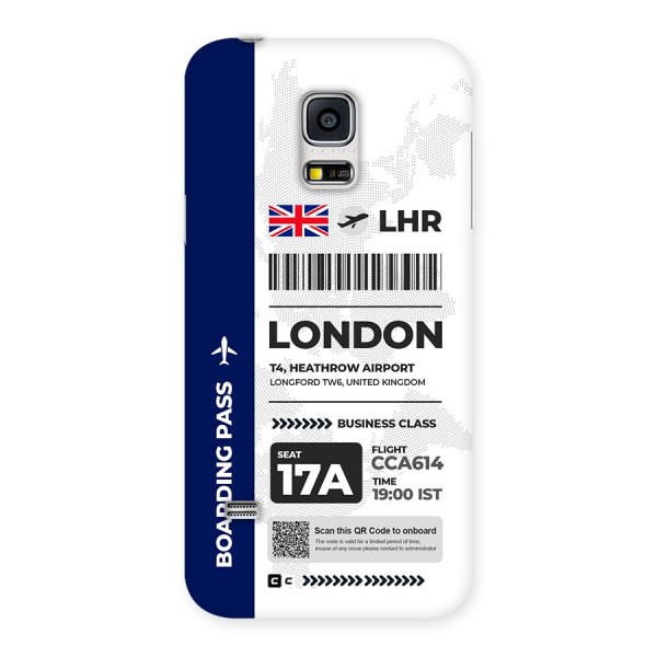 International Boarding Pass London Back Case for Galaxy S5 Mini