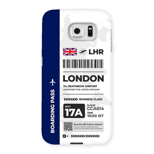 International Boarding Pass London Back Case for Galaxy S6