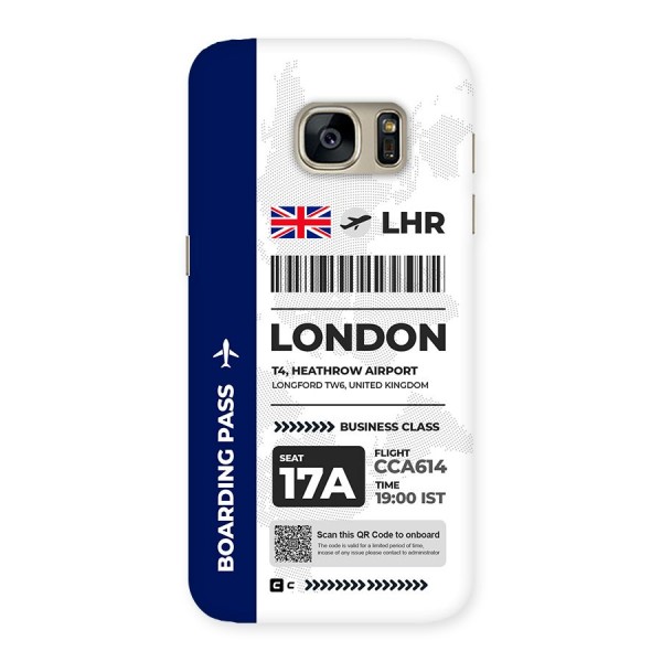 International Boarding Pass London Back Case for Galaxy S7