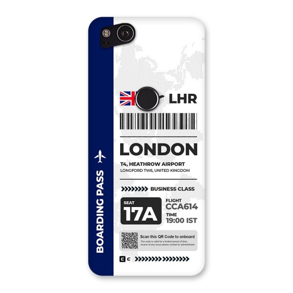 International Boarding Pass London Back Case for Google Pixel 2