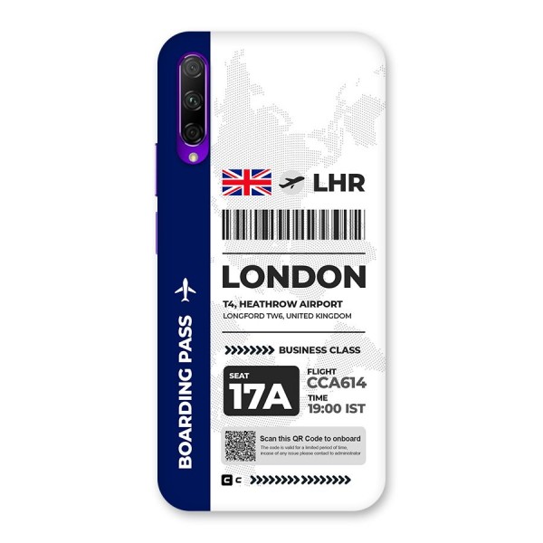 International Boarding Pass London Back Case for Honor 9X Pro