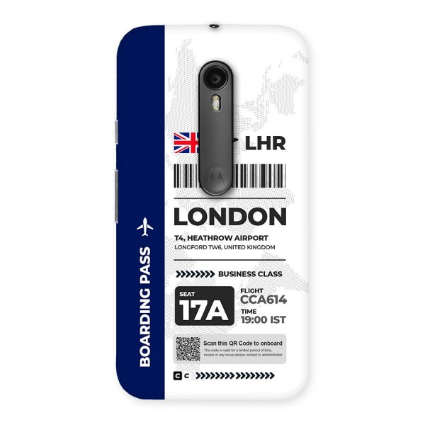 International Boarding Pass London Back Case for Moto G3