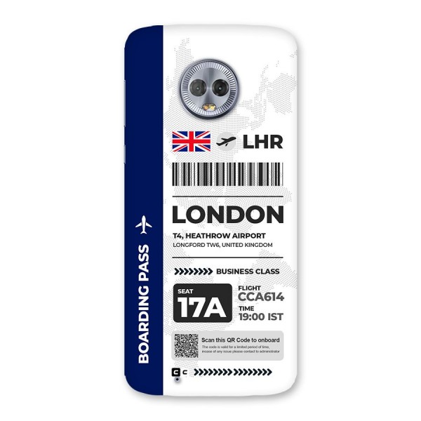 International Boarding Pass London Back Case for Moto G6