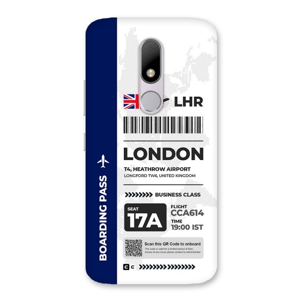 International Boarding Pass London Back Case for Moto M