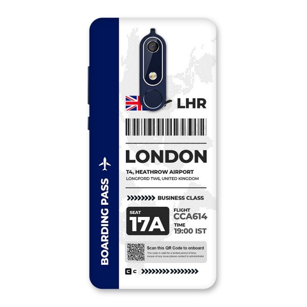 International Boarding Pass London Back Case for Nokia 5.1