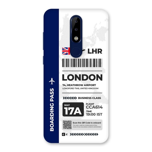 International Boarding Pass London Back Case for Nokia 5.1 Plus