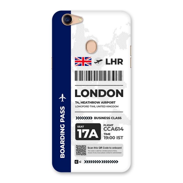 International Boarding Pass London Back Case for Oppo F5