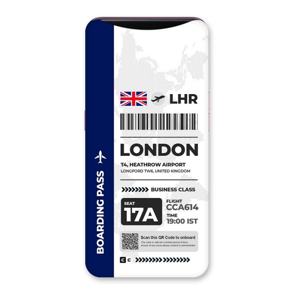 International Boarding Pass London Back Case for Oppo Find X