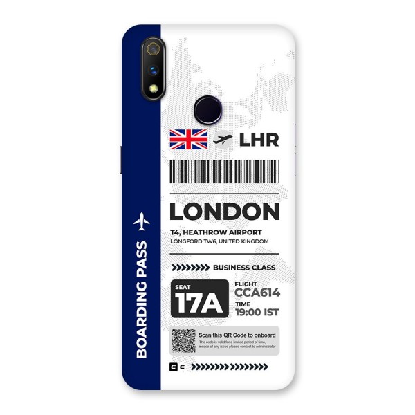 International Boarding Pass London Back Case for Realme 3 Pro