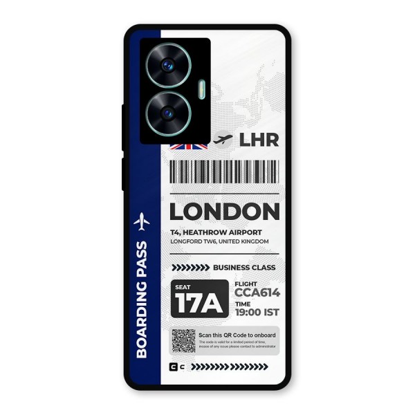 International Boarding Pass London Metal Back Case for Realme C55