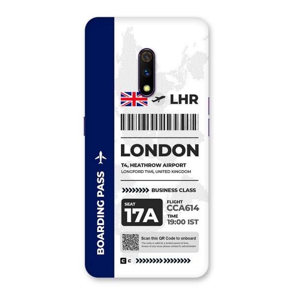 International Boarding Pass London Back Case for Realme X