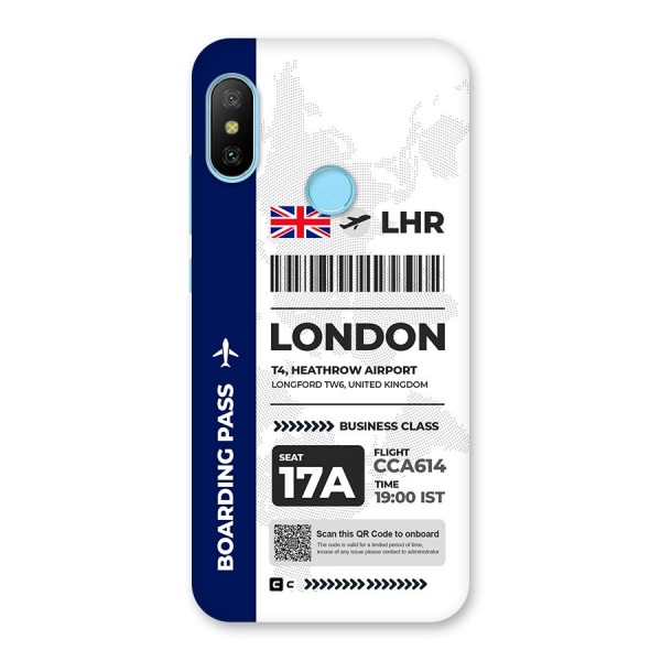 International Boarding Pass London Back Case for Redmi 6 Pro