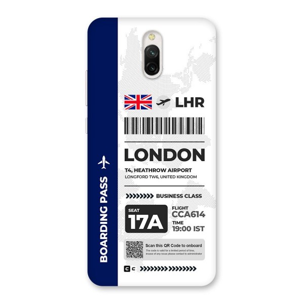 International Boarding Pass London Back Case for Redmi 8A Dual