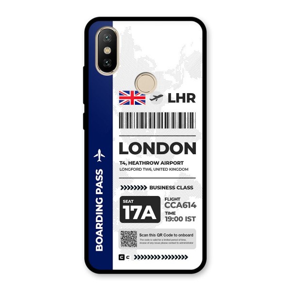 International Boarding Pass London Metal Back Case for Redmi A2