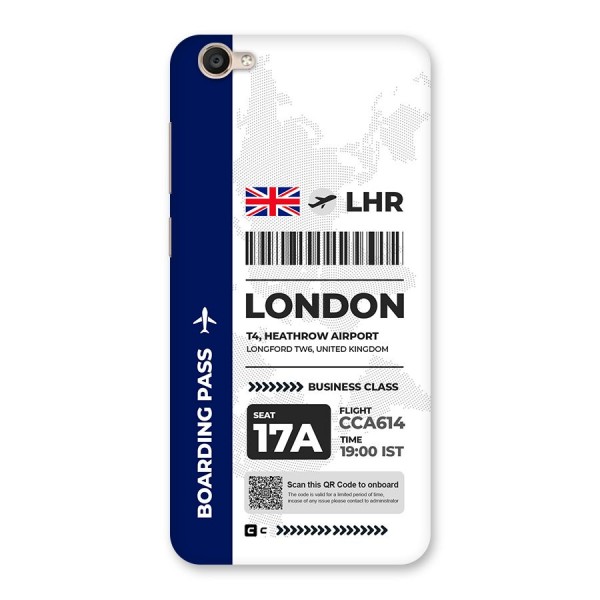 International Boarding Pass London Back Case for Vivo Y55