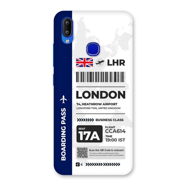 International Boarding Pass London Back Case for Vivo Y91