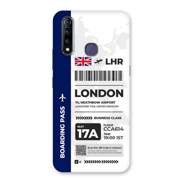 International Boarding Pass London Back Case for Vivo Z1 Pro