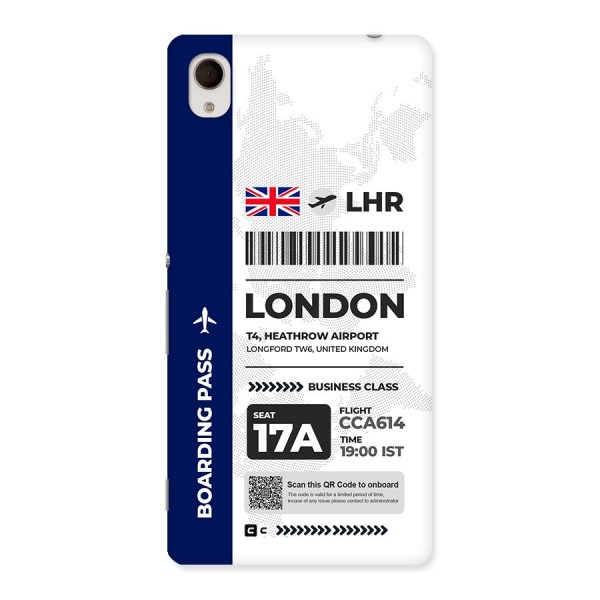 International Boarding Pass London Back Case for Xperia M4