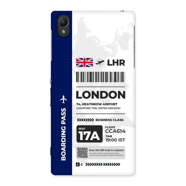 International Boarding Pass London Back Case for Xperia Z1