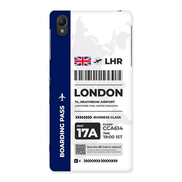 International Boarding Pass London Back Case for Xperia Z2