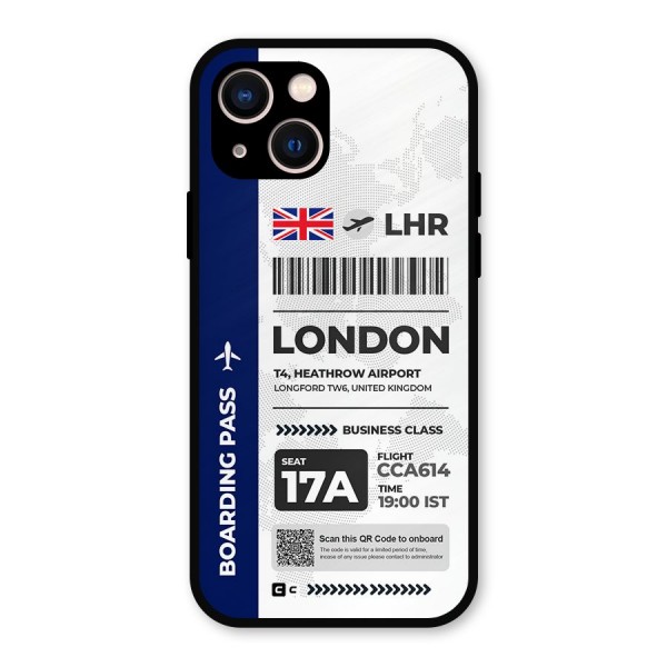 International Boarding Pass London Metal Back Case for iPhone 13