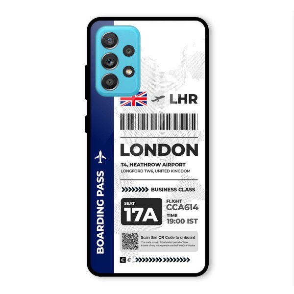 International Boarding Pass London Glass Back Case for Galaxy A52s 5G