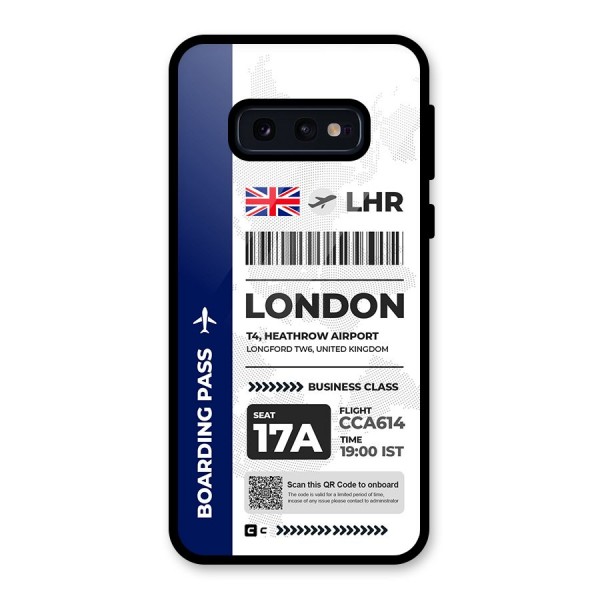 International Boarding Pass London Glass Back Case for Galaxy S10e