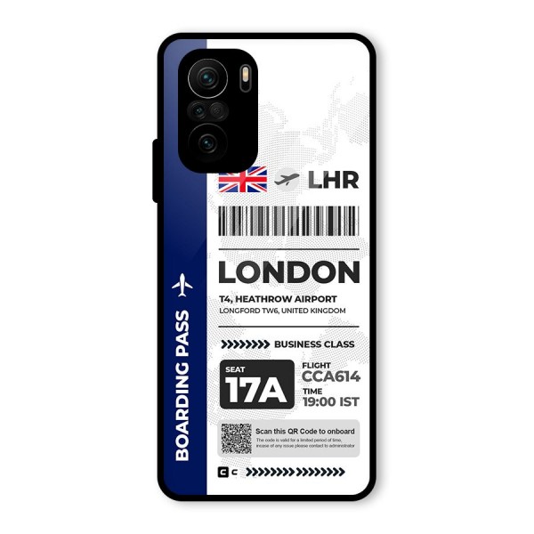 International Boarding Pass London Glass Back Case for Mi 11x