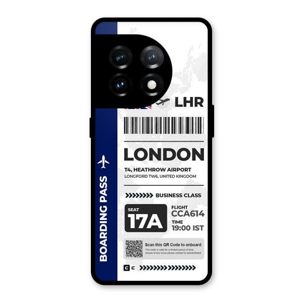 International Boarding Pass London Metal Back Case for OnePlus 11