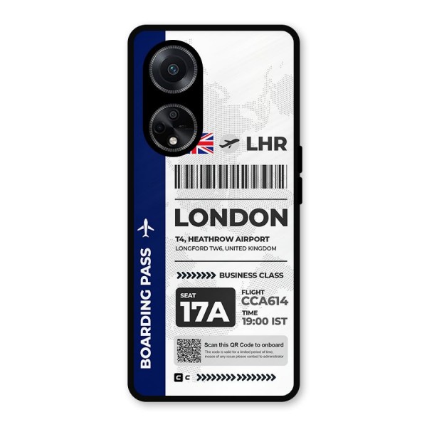 International Boarding Pass London Metal Back Case for Oppo F23