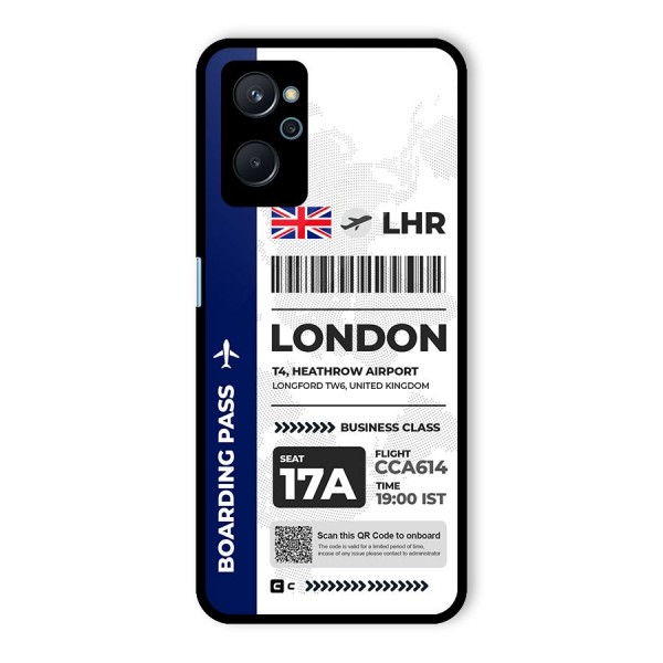 International Boarding Pass London Glass Back Case for Realme 9i