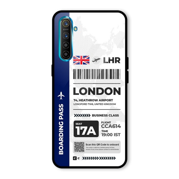 International Boarding Pass London Glass Back Case for Realme XT