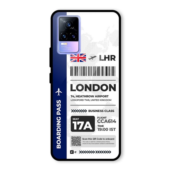 International Boarding Pass London Glass Back Case for Vivo Y73