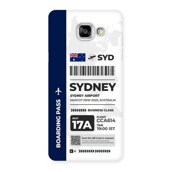 International Boarding Pass Sydney Back Case for Galaxy A5 (2016)