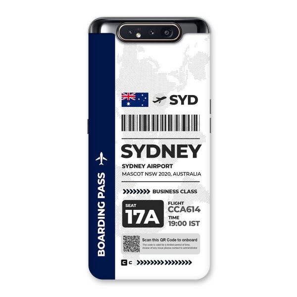 International Boarding Pass Sydney Back Case for Galaxy A80