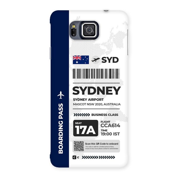 International Boarding Pass Sydney Back Case for Galaxy Alpha