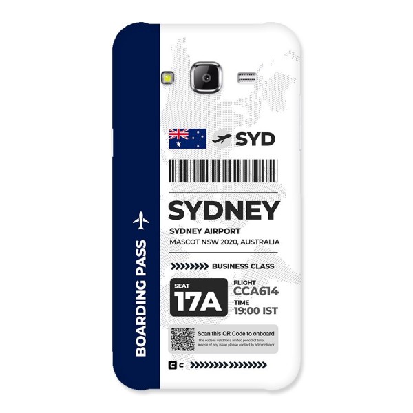 International Boarding Pass Sydney Back Case for Galaxy J5