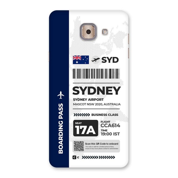 International Boarding Pass Sydney Back Case for Galaxy J7 Max