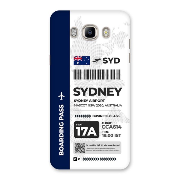 International Boarding Pass Sydney Back Case for Galaxy On8