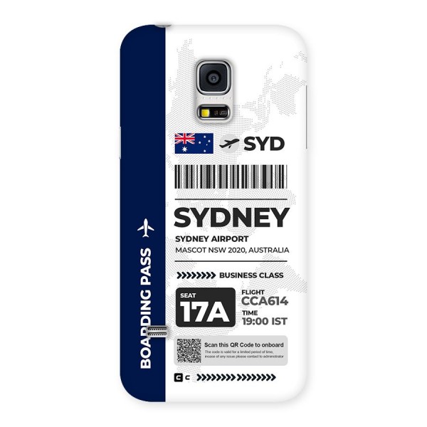 International Boarding Pass Sydney Back Case for Galaxy S5 Mini