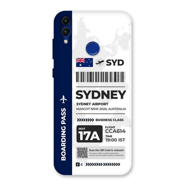 International Boarding Pass Sydney Back Case for Honor 8C