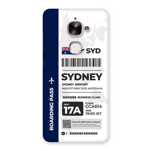 International Boarding Pass Sydney Back Case for Le 2